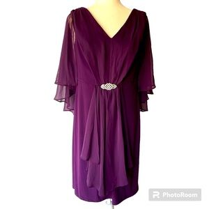 NWT! ($99) R & M Richards Women's Purple Lace Formal Evening Party Prom Dress, 8